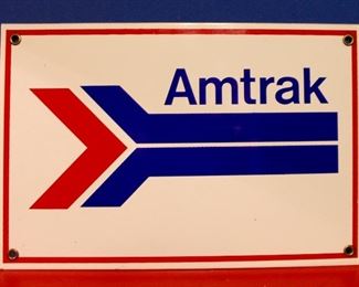 Porcelain Amtrak Sign