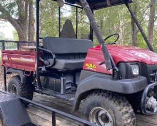Kawasaki Mule 3010 4x4 
with 2 Wenches
JUST SERVICED! NEW CARB/
RUNS GREAT with just 395 hours!!
We will be taking bids on the Mule!