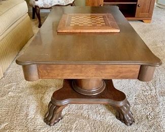 Empire style coffee table with drawer
