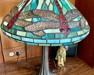 Dragonfly Leaded Glass Lamp