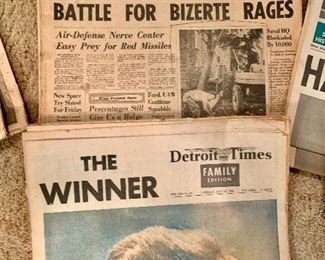 Vintage Detroit Times Newspaper Kennedy JFK