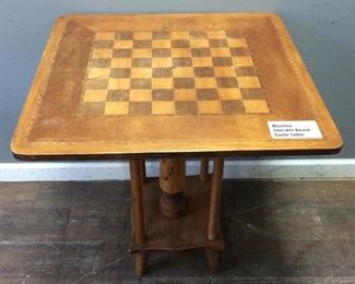 VINTAGE CHECKER BOARD GAME TABLE