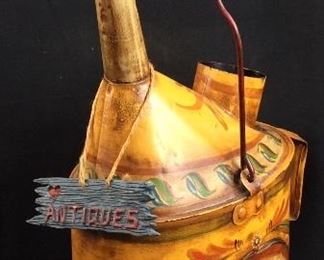 VTG. HAND PAINTED OIL CAN,