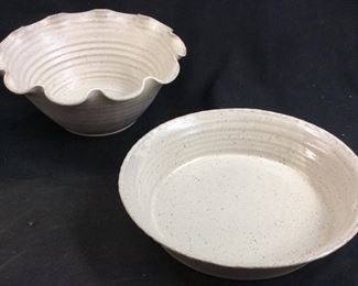 SEAGROVE POTTERY BOWL AND DISH