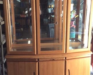 2 PIECE LIGHTED CHINA CABINET