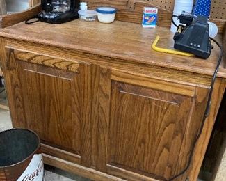 Custom Made Cabinet with Casters.  Made by Clay Smith