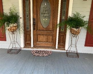 Wrought iron plant stands