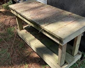 Home Made Table, Pressure Treated Lumber