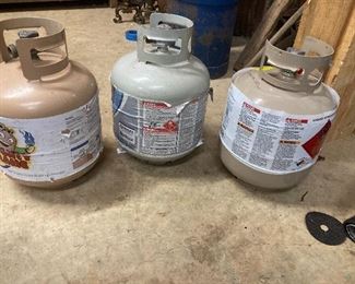 3 five gallon gas LP