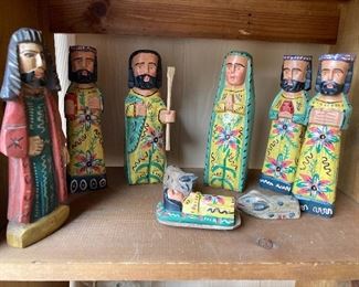 Hand Carved Manger Seen from Guatemala  