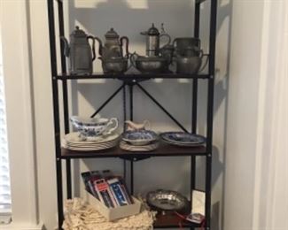 Pewter, silver Plate and Table Linens