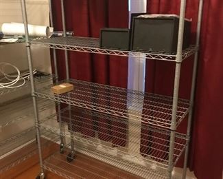 Metal Rolling Shelves $ 80.00 each (2 available)