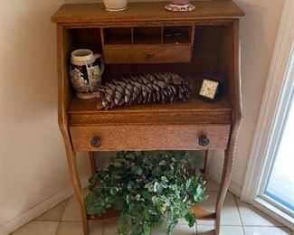 Oak Secretary Desk with drawer