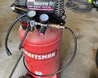 Craftsman 150 psi  1.5 hp Vertical Air Compressor 15 gal 