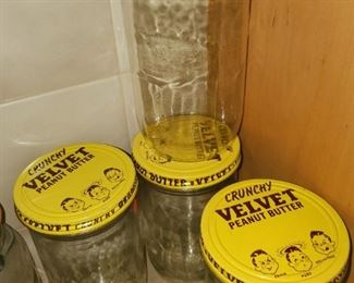VINTAGE VELVET PEANUT BUTTER JARS