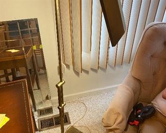 Frederick Cooper Vintage Adjustable Brass Floor Pharmacy Lamp