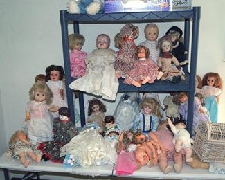 Vintage & Antique Dolls, Some China, Some Composite
