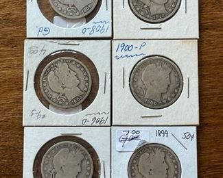 Barber Silver Half Dollars