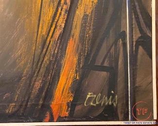 KARLIS DZENIS - 1960s Abstract Oil Painting on Canvas (49" x 40") - "Landscape" (Exhibited at Joslyn Art Museum and in the Art In Embassies Program)