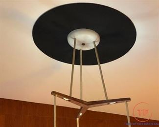 MCM Prescolite 3 Shade Pendant Swag Lamp (Yellow, Blue, and Red)