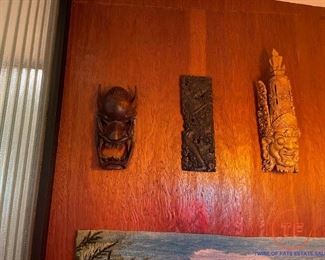 Hand Carved Masks / Wall Plaque
