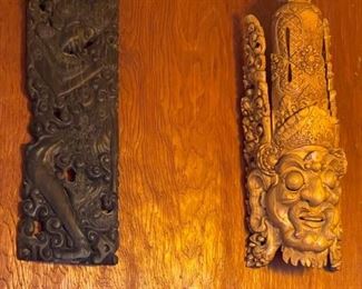 Hand Carved Masks / Wall Plaque