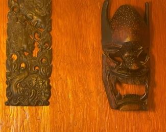 Hand Carved Masks / Wall Plaque