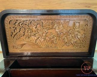 Hand Carved Chinese Teakwood Cocktail / Dry Bar