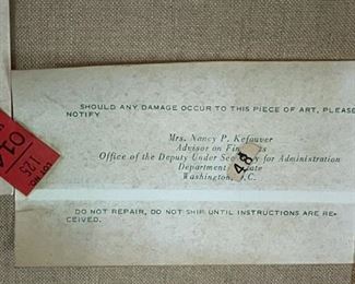 KARLIS DZENIS - 1960s Abstract Oil Painting on Canvas (49" x 40") - "Landscape" (Exhibited at Joslyn Art Museum and in the Art In Embassies Program)