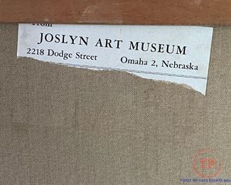 KARLIS DZENIS - 1960s Abstract Oil Painting on Canvas (49" x 40") - "Landscape" (Exhibited at Joslyn Art Museum and in the Art In Embassies Program)