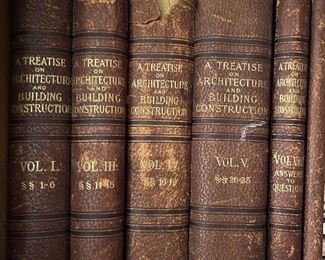 1899 Architectural Leather Bound Books 
