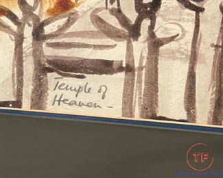 Original Watercolor “Temple Of Heaven” by ROSAMOND A BROWN