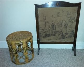 Tapestry Fire Screen