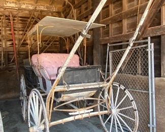 Antique open carriage, 2 seater