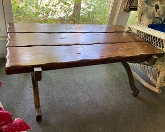 Wood & metal bench/table