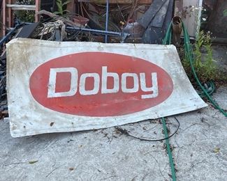 Metal Doboy advertising sign