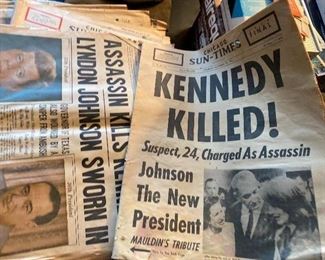 Headlines from Kennedy assasination