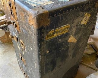 National Trunk Corporation antique wardrobe trunk