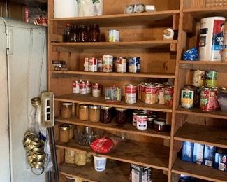 Canned goods and a large number of items for canning