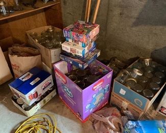 Canning jars and supplies