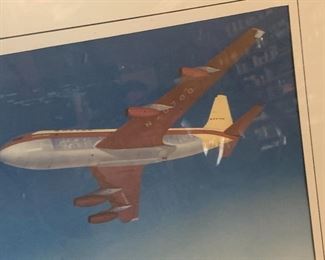Another view of the vintage Boeing Lithograph