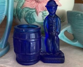 Colbalt blue toothpick holder