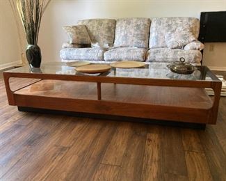 Contemporary wood coffee table