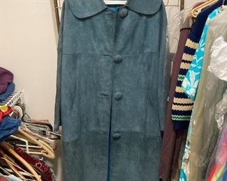 1960's blue suede coat