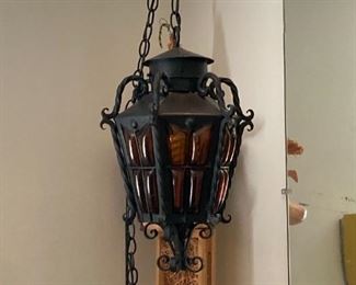 there are 2 of these MCM wrought iron hanging lights