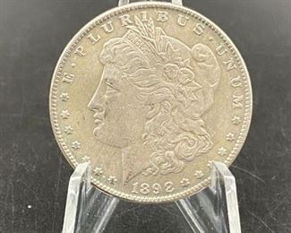 1892 Morgan Silver dollar 