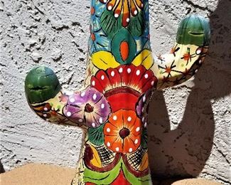 Hand painted ceramic cactus