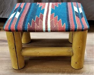 Southwest log stool.