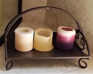 Metal holder for candles or towels or...