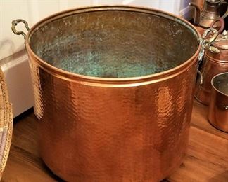 Very large copper pot